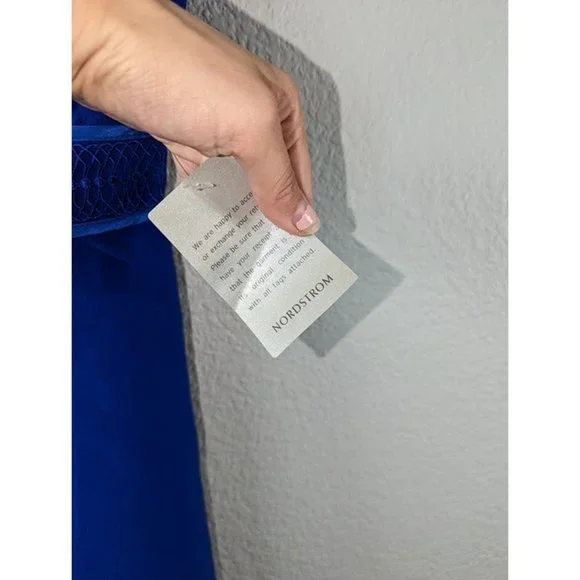 NWT Nordstrom Adelyn Rae Royal Blue Medium Lace Dress - Picture 3 of 10